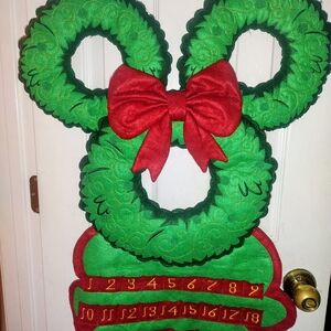 Mickey Mouse Advent Christmas Calendar Green and Red